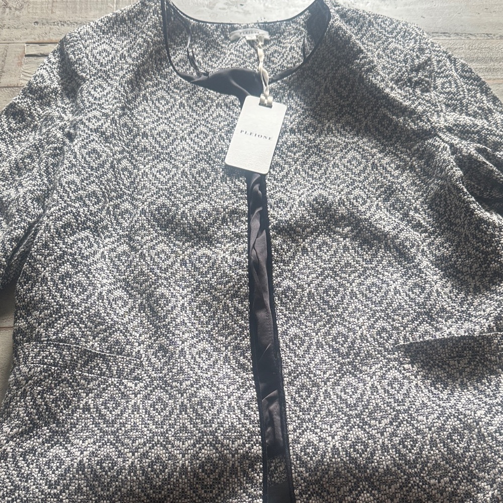 Anthropology M Pleione by Anthropology Monochrome Patterned Blazer (8)